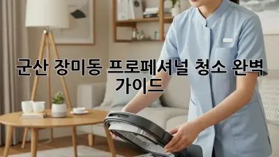 군산 장미동 프로페셔널 청소: 완벽 가이드